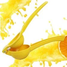 Manual Lemon Squeezer Citrus Juicer Lemon Juicer Lime Squeezer Press,Yellow