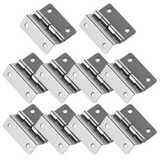 10pcs Tri-fold Hinge Nickel Plated Silver Woo...