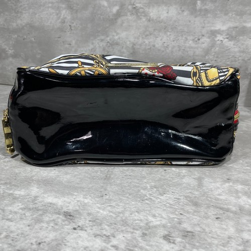 Betsey Johnson Maritim Thema Make-up/Reisetasche Handtasche Spiegelgriffe Reißverschluss - Bild 6 von 13