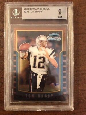 2000 Bowman Chrome Tom Brady #236 BGS Subs RC Rookie