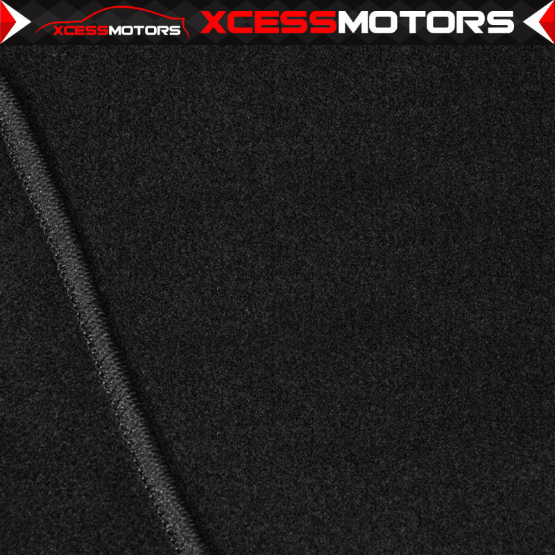 Fits 1113 Infiniti M37 Black Nylon Front & Rear Floor Mats Carpets