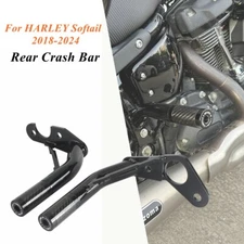 Motorcycle Rear Crash Bar Passenger Peg Frame Slider For HARLEY Softail 2018-24