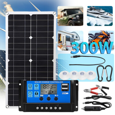 300W Solarpanel 12V Solar Ladegerät Autobatterie Erhaltungsladegerät für Caravan