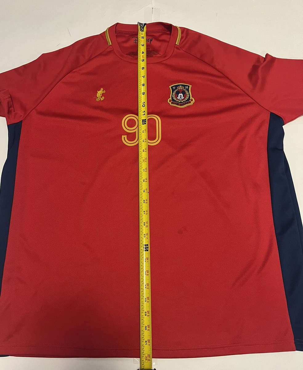 Mickey Mouse Red Club 90th Soccer Jersey Walt Disney Box Lunch MLS 