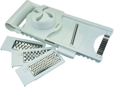 APOLLO MULTI REIBE GEMÜSE SALAT SCHNEIDER ZERKLEINERER SET KIT EDELSTAHL 6521