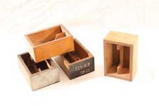 Vecchio Cassa Legno 10,5 x 15 x 6,5cm Cassetta Trasporto Deposito