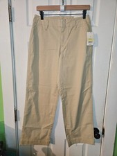 NWT A New Day High Rise Stretch SZ 4 Straight Leg Women's Chino Pants Beige