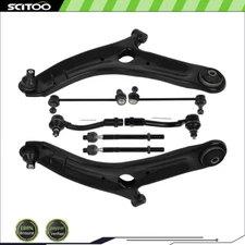 For Kia Soul 8Pcs Front Control Arm w Ball Joints Tie Rod End Sway Bar End Link