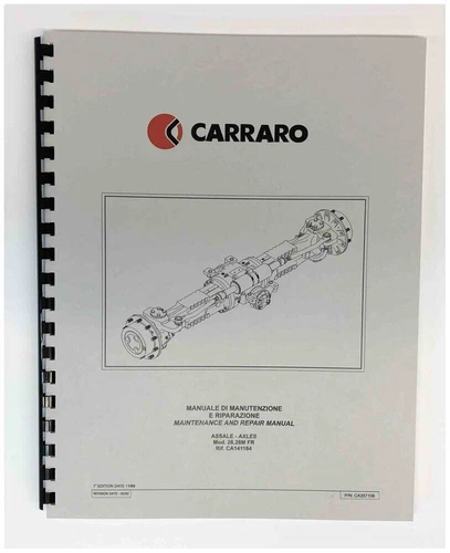 Carraro Model 26.28M 6k & 8K Front Axle Repair Manual Pettibone Forklift