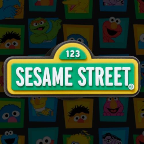 Sesame Street Sign Logo Green 123 Official Shoe Charm For Crocs Clogs PBS Kids