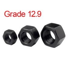 Grade 12.9 Black Hexagon Nut High Strength Screw Cap M6 M8 M10 M12 M14 M16 - M20