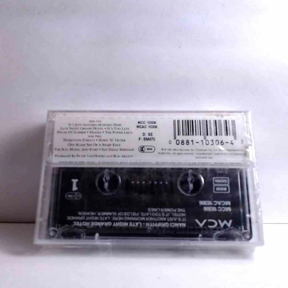 Nanci Griffith – Late Night Grande Hotel (Cassette, Sealed, US, 1991, MCA) CT135 - Image 2 of 2
