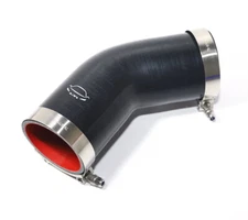  4-Ply 3" ID 45 Degree Elbow Silicone Hose + T Bolt Clamp BLACK