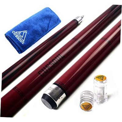  SOOCOO Series 58'' 19oz Maple Pool Cue 12.75mm Red