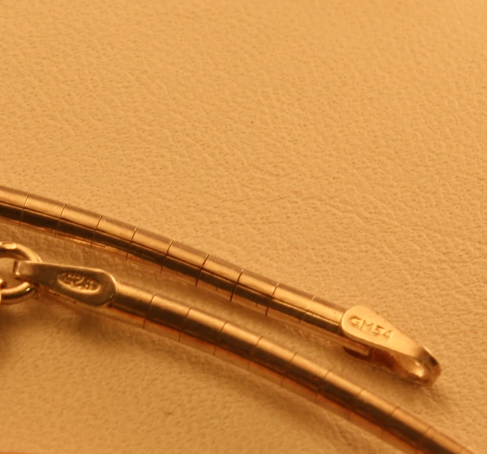 Juego de cadena colgante 100 % vintage de plata de ley 925 madreperla Foto 2 de 4