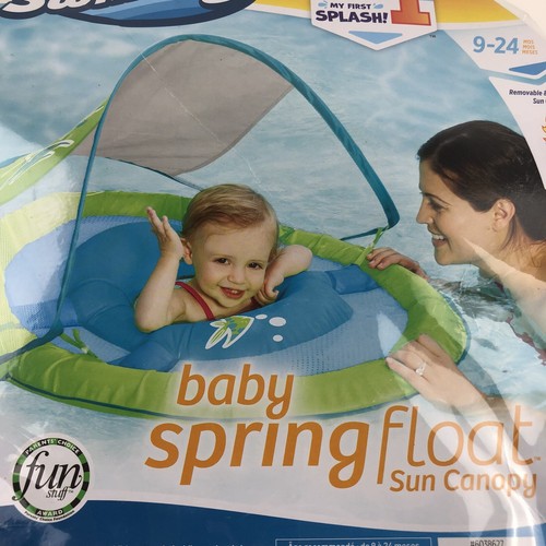 SwimWays Baby Spring Float Sun Canopy Ages 9-24 Months Easy Carry New 90218AGR - Picture 6 of 8
