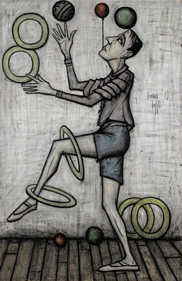 The Circus, The Juggler by Bernard Buffet Quality Print - Frame Me Foto 2 de 2