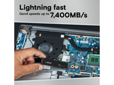 Crucial T500 1TB Gen4 NVMe M.2 Internal Gaming SSD with Heatsink