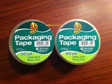 2 ROLLS CLEAR Duck Packaging Packing Carton Shipping Tape 1.88" x 50 yards
