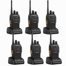 Baofeng 6 Pack Walkie Talkies 16CH UHF Two Way Radio USB Rechargeable 5W