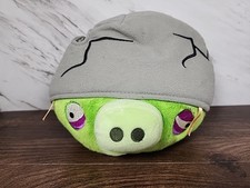 8  Angry Birds Classic Helmet Green Pig Plush 2010 commonwealth Collection Toy