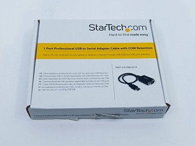 StarTech. com USB 2.0 to Serial Adapter   USB to RS232 DB9 Converter (com)