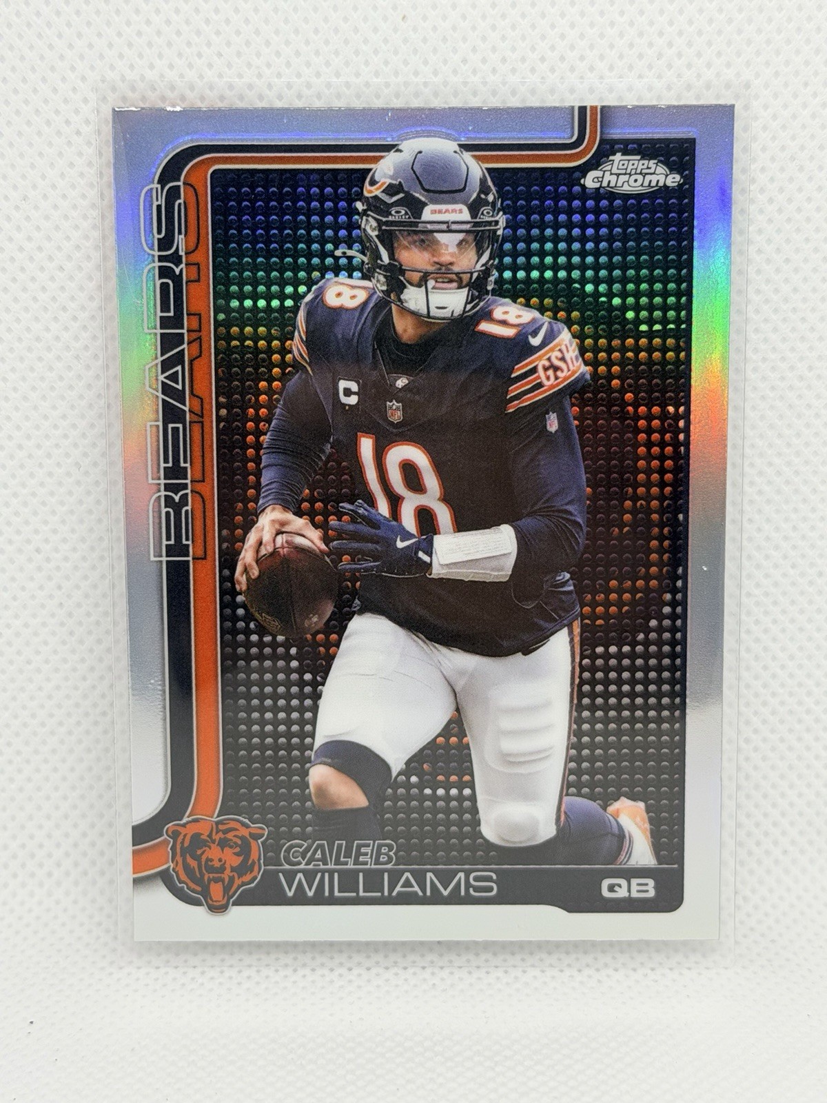 2025 Topps Chrome Caleb Williams Lightboard Logo Fractor #52 SSP 🔥