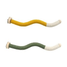 11 x 0.9 inch Bird Perch Parrot Stand Cage Accessories Curved-Yellow Green