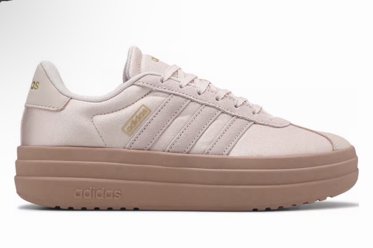 NEW! Adidas Women's VL Court Bold Platform Sneaker satin pink Sz 7 image 6