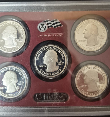 2010-S U.S. mint silver proof l 25C 5-Coin Set El Yunque Denali