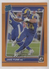 2021 Panini Donruss Optic Rated Rookie Orange Prizm 21/199 Jake Funk #295 y0i