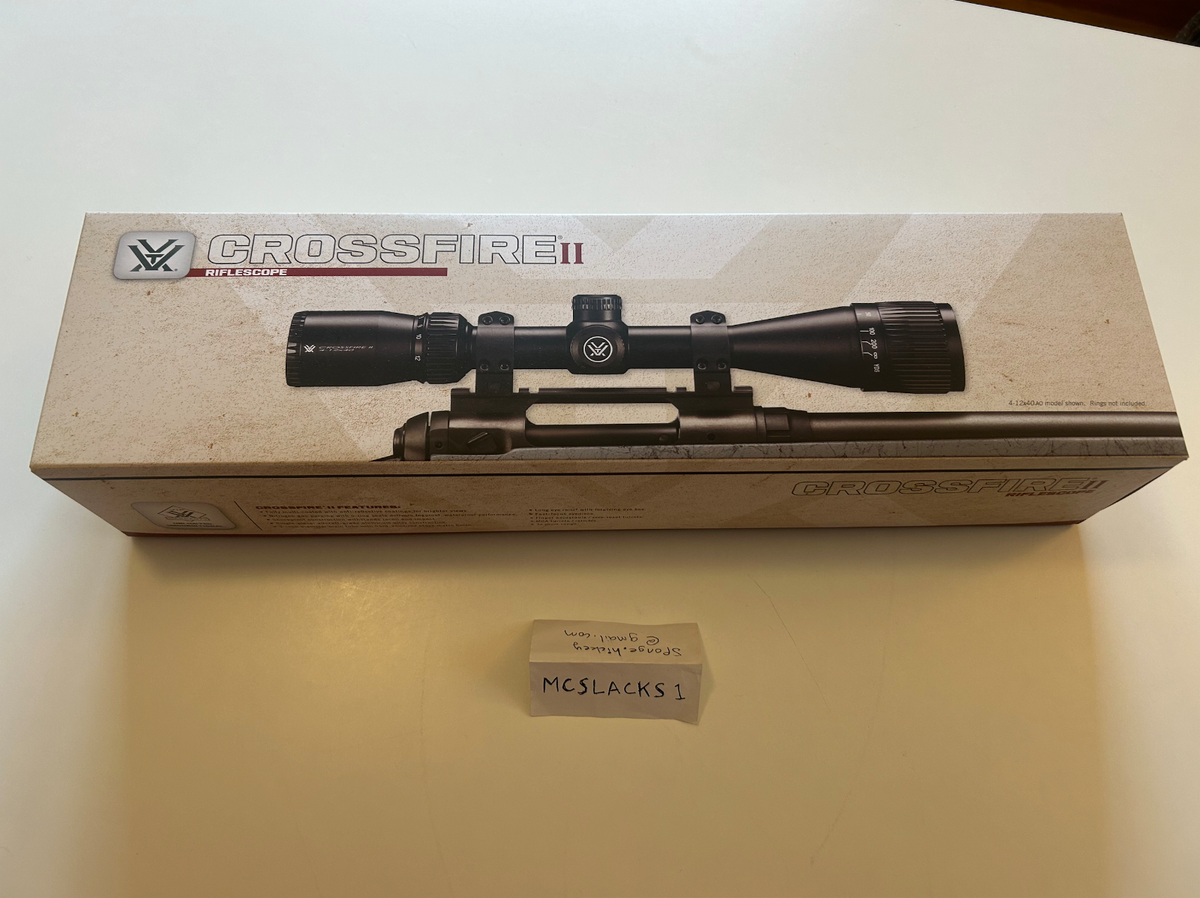 Vortex CF2-31023 Crossfire II4-12X 50mm AO Rifle Scope Dead-Hold