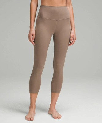 Lululemon Classic Align HR Crop 23'' Leggings Size 6 Taupetastic