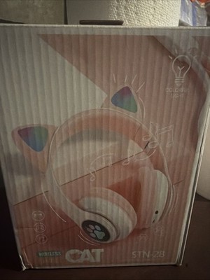 Wireless headphones with ears Cat STN-28 Pink