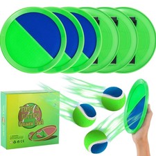 Kids Toss and Catch Ball Set Outdoor Yard Game 6 Paddles 3 Balls Ages 4-8