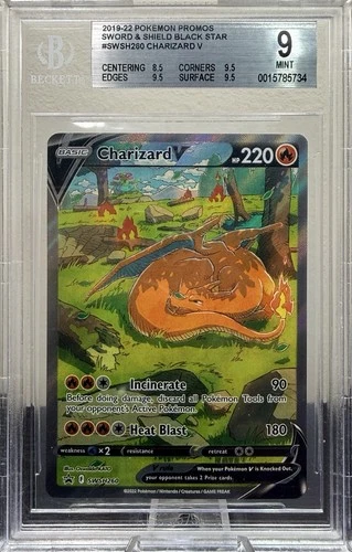 Charizard V #SWSH260 2022 Pokemon SW&SH Charizard Ultra-Premium Collection BGS 9