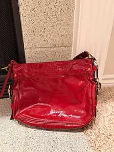 Coach Red Patent Leather Handbag | eBay