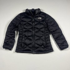The North Face 550 Girls Coat Size M 10/12 Black Puffer Full Down Insulated