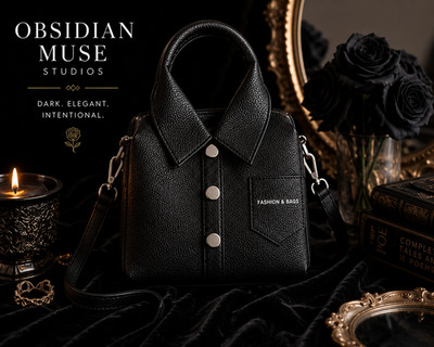 Obisidian Muse Finds | Noir Collared Shirt Crossbody Handbag