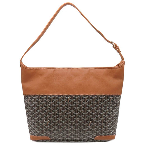 GOYARD Grenadine Shoulder Bag PVC / Canvas / Leather Brown × Black #HDB742