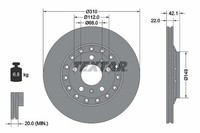 2X Textar Bremsscheibe Hinterachse U.A. FüR Audi, VW