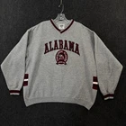 Vintage Alabama Crimson Tide Sweatshirt Men's XL Gray Lee Sport Embroidered Bama
