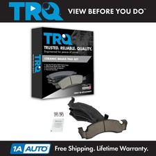 TRQ Front Ceramic Brake Pad Set For Ford Bronco E150 Van F150 Pickup Truck