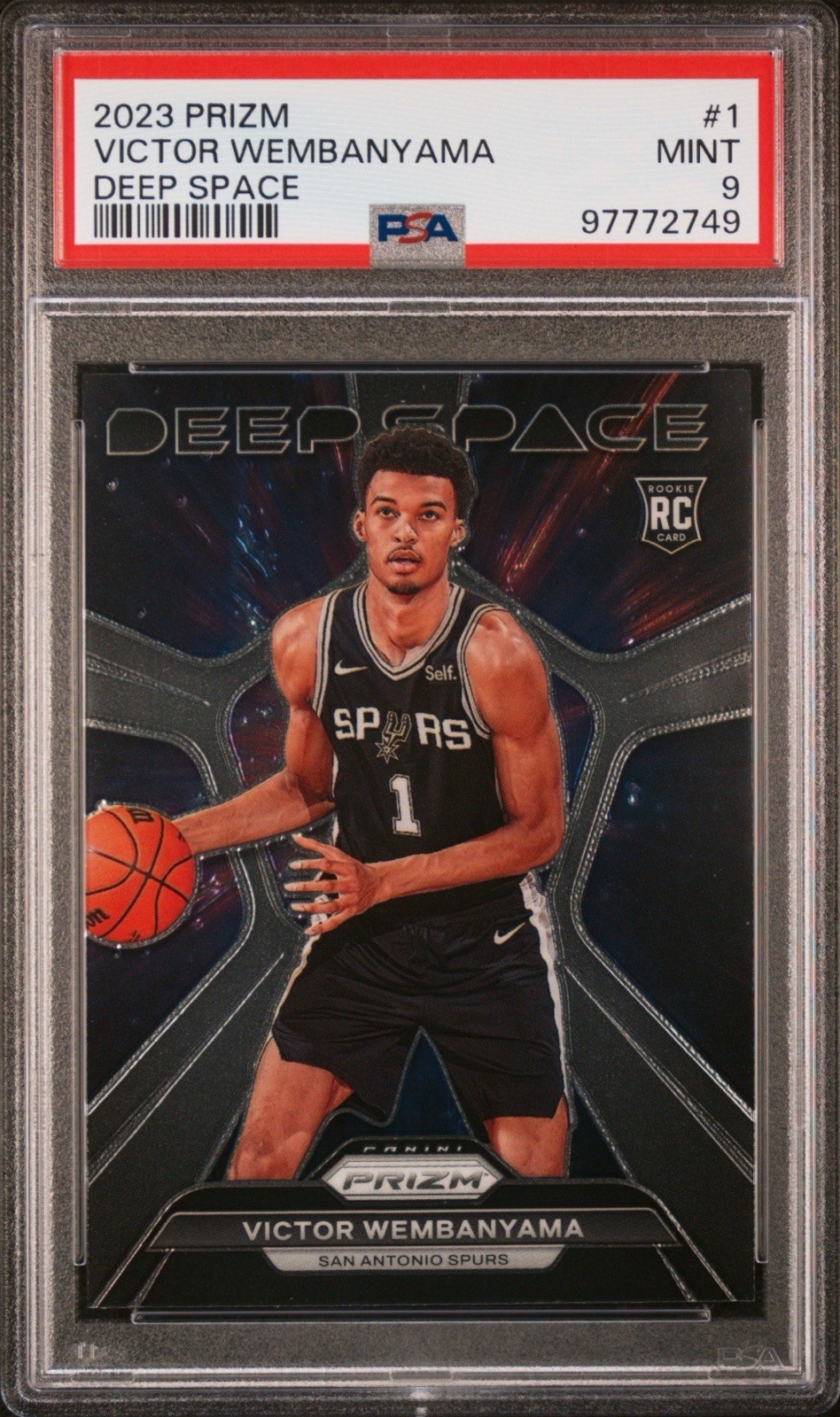 2023 Prizm Victor Wembanyama Deep Space Rookie RC #1 PSA 9 Mint Spurs