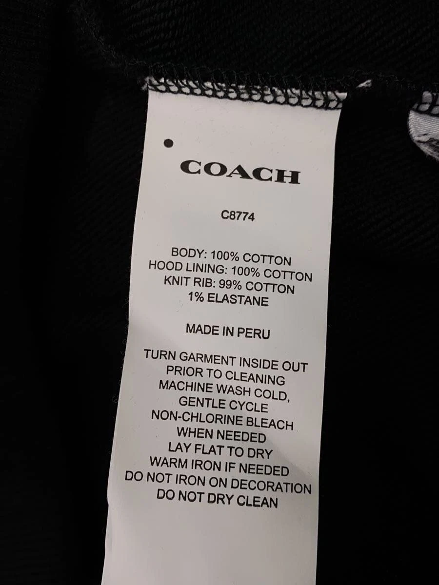 Felpa Coach con cappuccio XS cotone nera usata