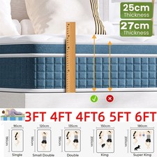 LUXURY ORTHOPAEDIC 4000 POCKET SPRUNG MATTRESS 3FT 4FT 4FT6 DOUBLE 5FT KING SIZ.