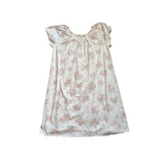Carriage Court Floral Nightgown Womens Large Cottagecore Lace Trim Pink Roses
