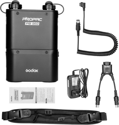 GODOX PB960 Portable Extended Flash Power Battery Pack Kit Dual Output for Canon