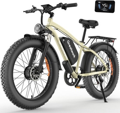 5000W Dual Motors Electric Bike for Adults 45MPH AWD 52V 26'' Off-Road Mountain
