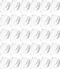 30Pcs Clear Adhesive Wall Hooks for Hanging, Acrylic Sticky Hangers,